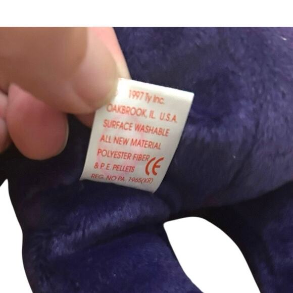 TY Beanie Baby Princess Diana Purple Bear 1997 Retired Vintage - Picture 6 of 9